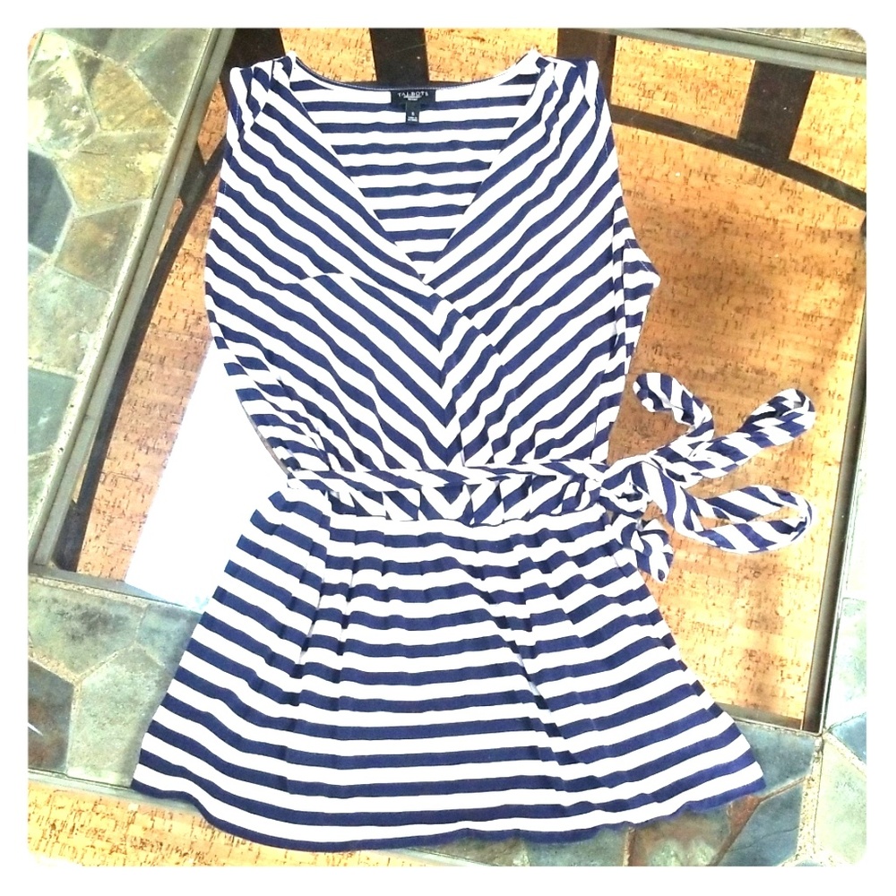 Talbots Sleeveless Striped Top